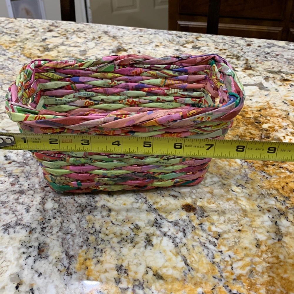 Recycle Woven Baskets. foreign languageArt Work. Offers welcome